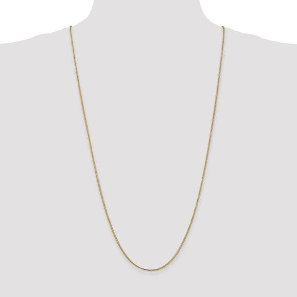1mm, 14k Yellow Gold, Solid Franco Chain Necklace, 30 Inch - Picture 2 of 8